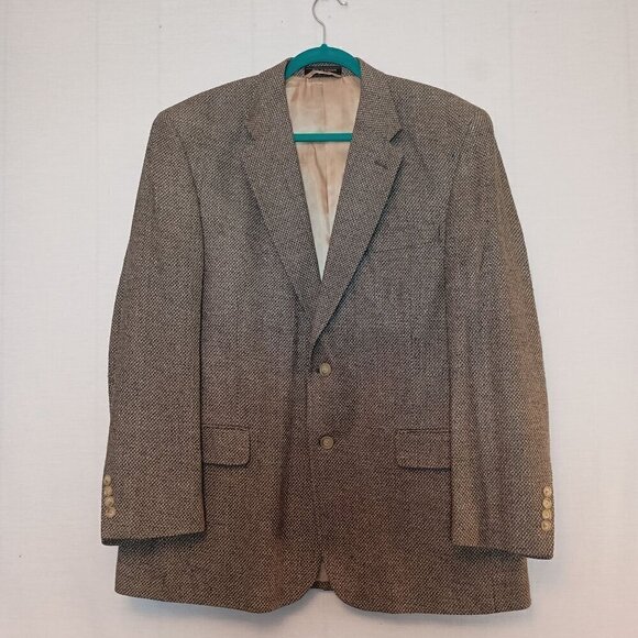 Bert Pulitzer Men's Tan Silk Tweed Blazer/Sports Coat Size 46 - Picture 1 of 12